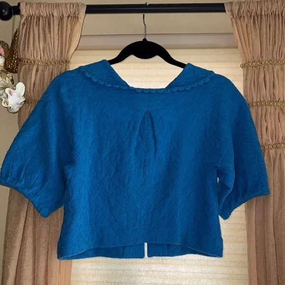 Anthropologie Leifsdottir Short-Sleeve Bow Cardigan - Main Image